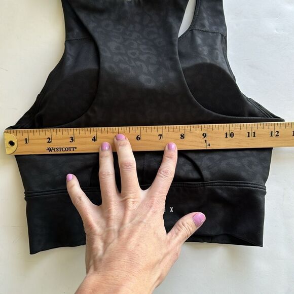All Fenix Women Black Liquid Leopard Racerback Sporty Sports Bra Top‎ Size Small - Picture 10 of 13